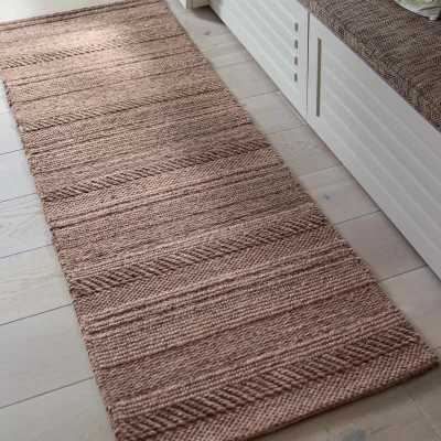 Hug Rug Chunky Knit Runner Brown