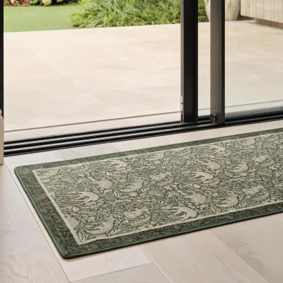 Hug Rug Whimsical Woodland Green Eco-Washable Runner