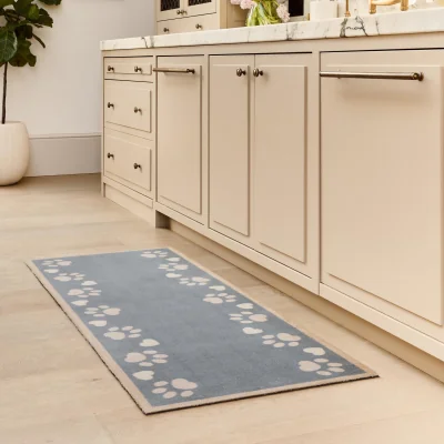 Hug Rug Home Paws Blue Washable Runner