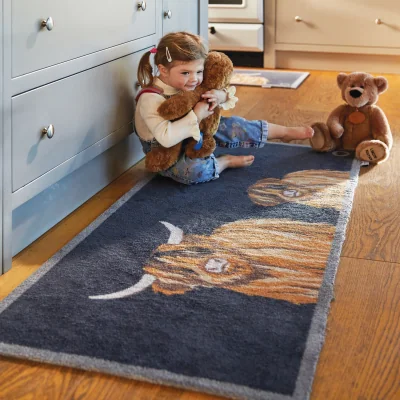 Hug Rug Highland Cow 1 Washable Runner