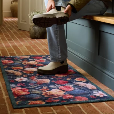 Hug Rug Midnight Blooms Washable Runner