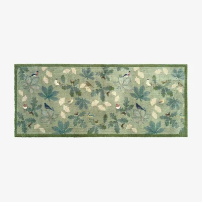 Hug Rug Aura Orchard Birds Green Washable Runner