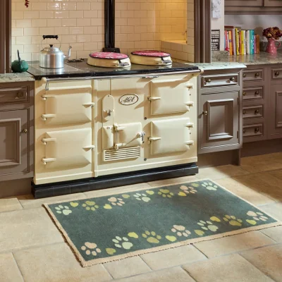 Hug Rug Love Paws Green Washable Runner