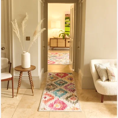 Hug Rug Painted Ikat Eco-Washable Runner