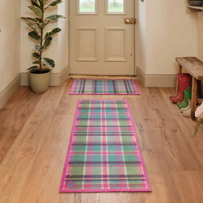 Hug Rug Tartan Pink/Green Charity Runner