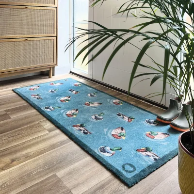 Hug Rug Swimming Ducks Washable Runner