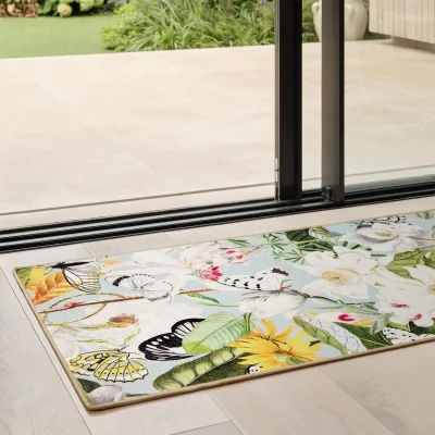 Hug Rug Butterfly Blooms Eco-Washable Runner