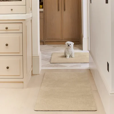 Hug Rug Plain Fleck - Beige Washable Runner