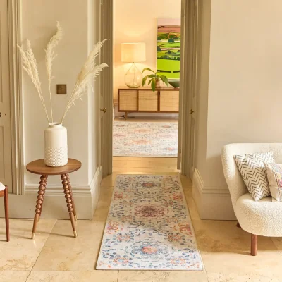 Hug Rug Modern Damask Eco-Washable Runner