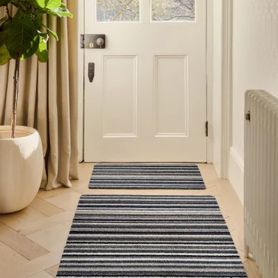 Hug Rug Candy Monochrome Striped Washable Runner