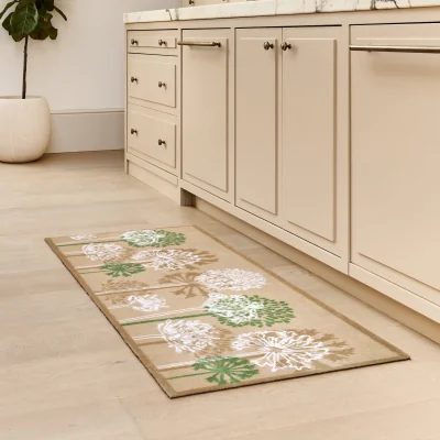 Hug Rug Dandelions Beige Washable Runner