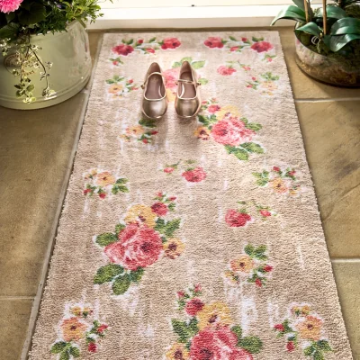 Hug Rug Vintage Rose Washable Runner