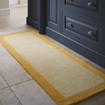Hug Rug Borders Wool Runner Ochre