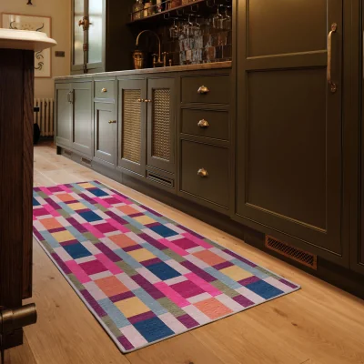 Hug Rug Jude Geo Weave Bright Eco-Washable Runner