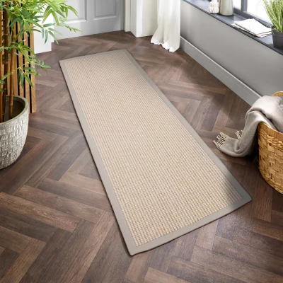 Hug Rug Sisal Boucle Soft Grey Runner