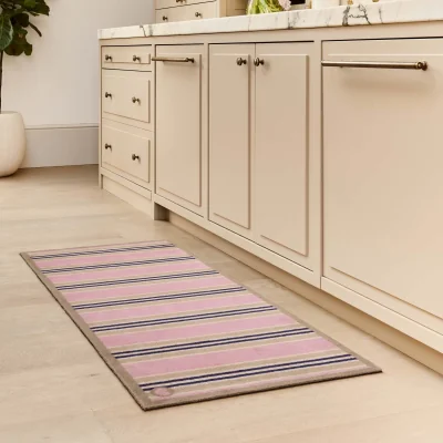 Hug Rug Timeless Stripe Blush Washable Runner