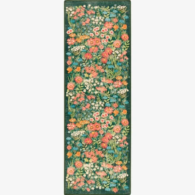 Hug Rug Wallflower Emerald Eco-Washable Runner