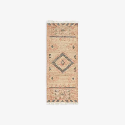 La Redoute Navaja Aged Effect Kilim Jute Cotton Runner