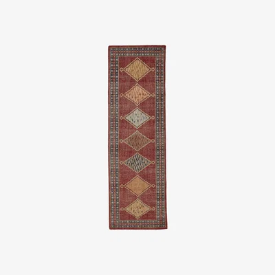 OKA OKA, Abila Runner - Vermillion Red, Runners, Cotton/Wool, Abstract/Geometric/Persian/Rustic