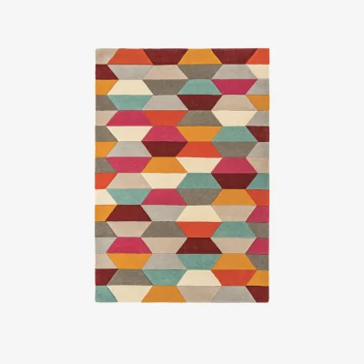 Olivia's Asiatic Carpets Funk Hand Tufted Runner Honeycomb Bright - 70 x 200cm