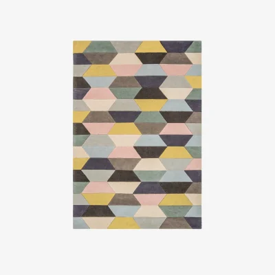 Olivia's Asiatic Carpets Funk Hand Tufted Runner Honeycomb Pastel - 70 x 200cm