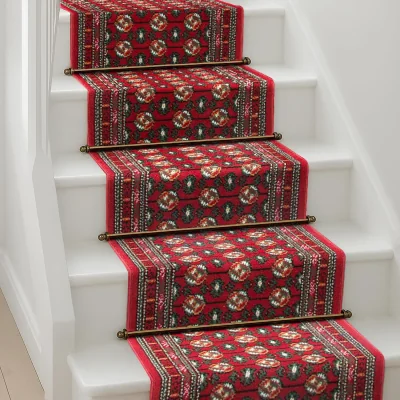 The Range Bokhara Traditional Hallway Runner - Red / 900cm