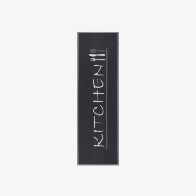 The Range Hanse Home Cook Clean Cutlery Polyester Kitchen Runner Rug Black - Black