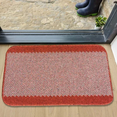 The Range Red Non Slip, Washable and Flecked Kitchen Runner and Doormat - Candy - Red / 2kg / 80cm