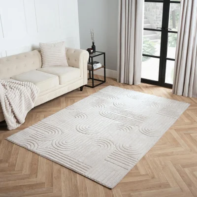 The Range OHS Tufted Arches Runner - Stone / 13cm