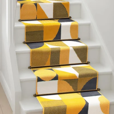 The Range Art Deco Hallway Runner - Mustard / 810cm