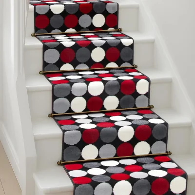 The Range Spot Print Hallway Runner - Black / 150cm