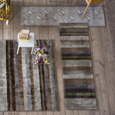 The Rug Seller Tanchoi Runners in Graphite by Designers Guild