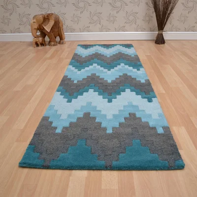 The Rug Seller Matrix Cuzzo Hallway Runners MAX21 Teal