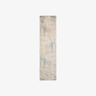 The Rug Seller Essence Distressed Abstract ESSC04 Runner Rugs in Gold Teal