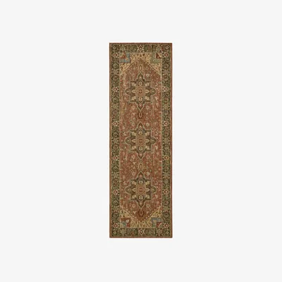 The Rug Seller Living Treasure Hallway Runners by Nourison LI01 in Rust