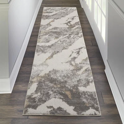 The Rug Seller Silky Textures Runners SLY03 by Nourison in Brown Ivory