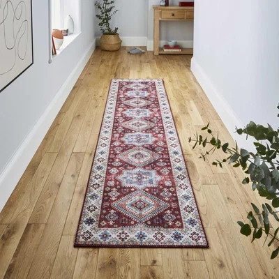 The Rug Seller Topaz G4705 Traditional Runner in Red&nbsp;60x225cm