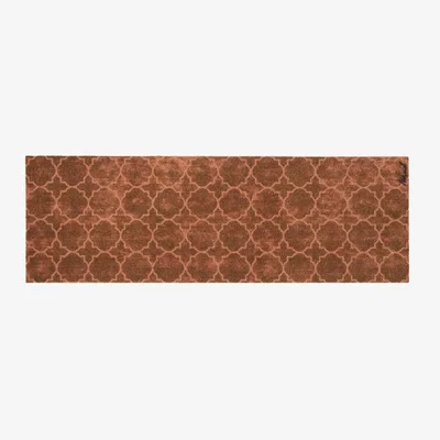 The Rug Seller Will Geometric Washable Runner Mats in Camel Brown