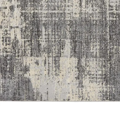 The Rug Seller Rush Abstract Runner Rugs CK953 by Calvin Klein in Grey Beige