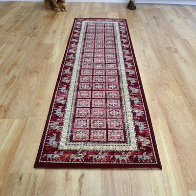 The Rug Seller Noble Art Traditional Hallway Runners 65106 390 Pazyryk Red