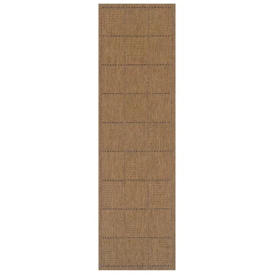 The Rug Seller Super Sisalo Anti Slip Kitchen Runners in Brown