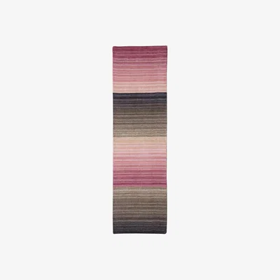 The Rug Seller Miko Stripe Hall Runners in Mauve