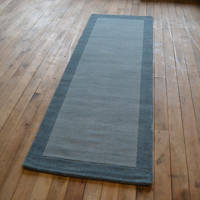 The Rug Seller Borders Wool Hallway Runner in Duck Egg&nbsp;67x200cm