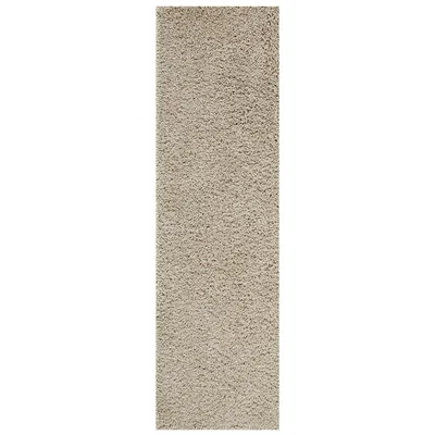 The Rug Seller Isla Shaggy Plain Modern Runner in Light Beige&nbsp;67x220cm
