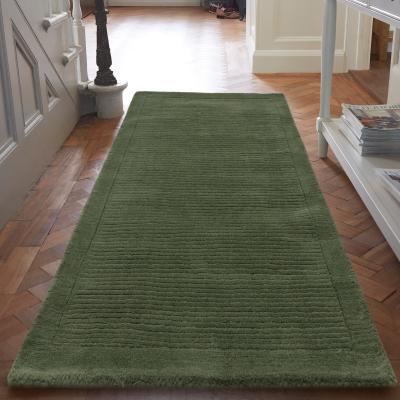 The Rug Seller York Hall Runners in Forest Green