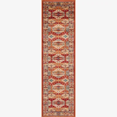 The Rug Seller OW Traditional Valeria Multi Hallway Runner in 8024 R