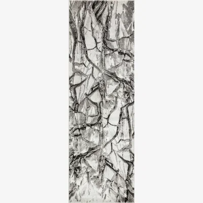 The Rug Seller Blaze BLZ07 Abstract Marble Runner Rugs in Silver Grey