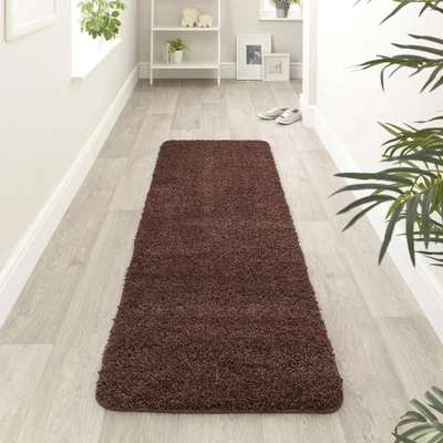 The Rug Seller Buddy Washable Runners in Chocolate