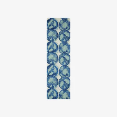 The Rug Seller Organic Modern Runners OM005 by Nourison in Aqua Navy
