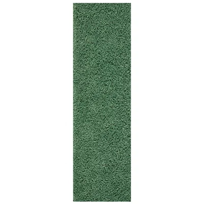 The Rug Seller Isla Shaggy Plain Modern Runner in Sage Green&nbsp;67x220cm
